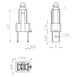 Lemputė ir laikiklis 12V SW10034KR