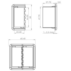 Montavimo rėmo svirties jungikliai, kairė/dešinė SW10021KR