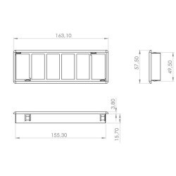 Montavimo rėmo svirties jungikliai, viršutinis, 6 krypčių SW10024KR
