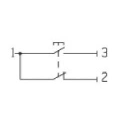 PTO jungiklis, apvalus, geltonas 11905001PN