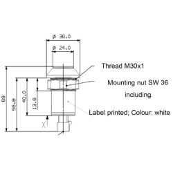 PTO jungiklis, apvalus, geltonas 11906001PN