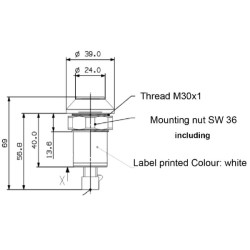PTO jungiklis, apvalus, geltonas 11907001PN
