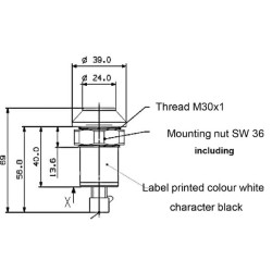 PTO jungiklis, apvalus, geltonas 11912002PN