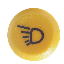 Stūmoklinis jungiklis, darbo lemputė, apvali, geltona 11175250PN