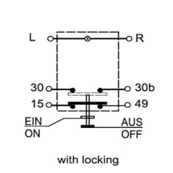 Stūmoklinis jungiklis, darbo lemputė, apvali, geltona 11175250PN
