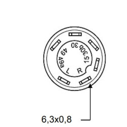Mygtukas, tuščias, apvalus, geltonas 11175160PN