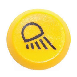 Stūmoklinis jungiklis, darbo lemputė, apvali, geltona 11130170PN