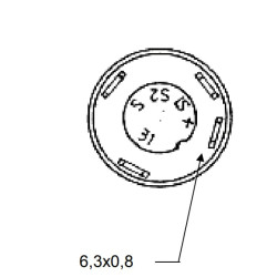 Stūmoklinis jungiklis, darbo lemputė, apvali, geltona 11130170PN