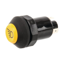 Stūmoklinis jungiklis, darbo lemputė, apvali, geltona 11130790PN