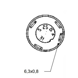 Mygtukas, 4WD, apvalus, geltonas 11130250PN