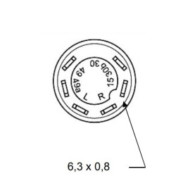 Mygtukas, viršutiniai žibintai, apvalūs, žalia 11165080PN