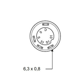 Stumdomas jungiklis, Darbinis žibintas, apvalus, geltonas 11110430PN