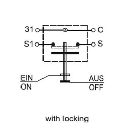 Stumdomas jungiklis, Darbinis žibintas, apvalus, geltonas 11110430PN