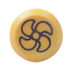 Mygtukas, ventiliatorius, apvalus, geltonas 11115030PN