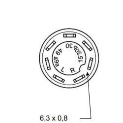 PTO jungiklis, apvalus, geltonas 11100240PN