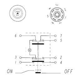 PTO jungiklis, apvalus, geltonas 11100240PN