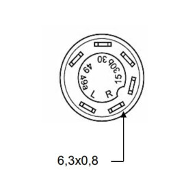 Stūmoklinis jungiklis, priekinių ratų pavara, apvali, geltona 11175010PN