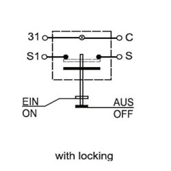 PTO jungiklis, apvalus, geltonas 11110370PN