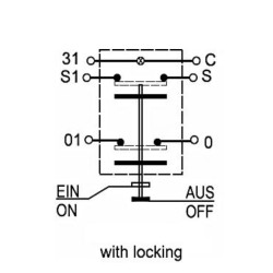 Stūmoklinis jungiklis, tolimosios šviesos, apvalios, mėlynos spalvos 11112100PN