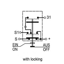 Stumdomas jungiklis, diferencialo užraktas, apvalus, geltonas 11130420PN