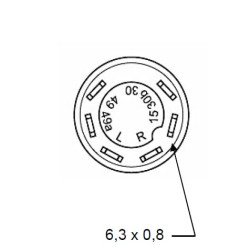 Mygtukas, ventiliatorius, apvalus, geltonas 11165100PN
