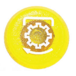 PTO jungiklis, apvalus, geltonas 11110290PN