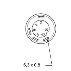 Jungiklis, švyturys, apvalus, geltonas 11110790PN