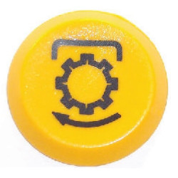 PTO jungiklis, apvalus, geltonas 11175190PN