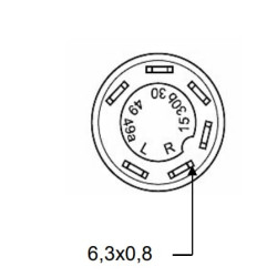 Mygtukas, automatinė vibracija, apvali, geltona 11175070PN