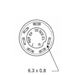 Mygtukas, pavojaus žibintas, apvalus, raudonas 11105020PN
