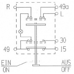Mygtukas, pavojaus žibintas, apvalus, raudonas 11105020PN
