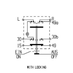 Mygtukas, pavojaus žibintas, apvalus, raudonas 11100100PN