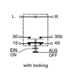 Stumdomas jungiklis, diferencialo užraktas, apvalus, geltonas 11175120PN