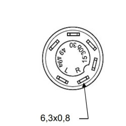 Jungiklis, švyturys, apvalus, geltonas 11175240PN