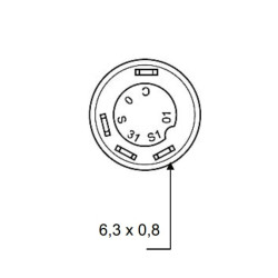 Mygtukas, oro kondicionierius, apvalus, geltonas 11110360PN