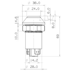 Jungiklis, smulkintuvas, apvalus, geltonas 11104010PN
