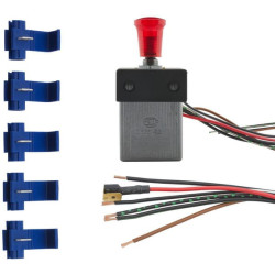 Avarinių žibintų jungiklis, traukimo jungiklis, 12V, halogeninis, su lempute 6HD002535031