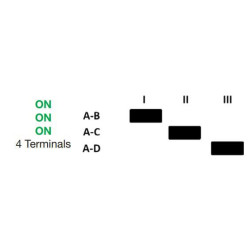 Sukamasis jungiklis, įjungiamas, įjungiamas, 12-24 V, ašmenų gnybtai, 6,3 mm SW10015KR