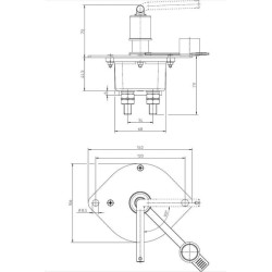 Didelis akumuliatoriaus pagrindinis jungiklis. dvigubas polius LA500009