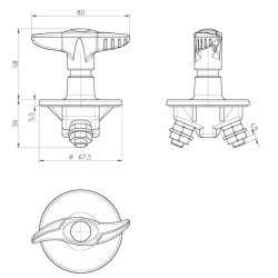 Pagrindinis akumuliatoriaus jungiklis, M10 varžtai LA530103