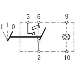 Svirtis jungiklis, II+I-0, 5 kontaktų 6RH004570361