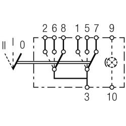 Svirtis jungiklis, II+I-0, 5 kontaktų 6RH004570361