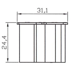 Kištukinio lizdo korpusas 6 polių 20510005