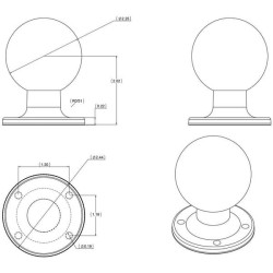 Apvalus pagrindas Ball D (Blisterinis) RAMD254UBL
