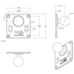 VESA tvirtinimo plokštė 75x75 "C" RAMC2461