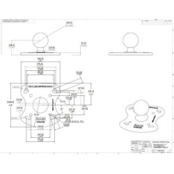 RAM bazė su 1,5" guminiu kamuoliuku RAMC107B