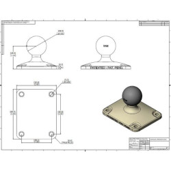 Montavimo plokštė 2x2,5" "C" RAMC202U225