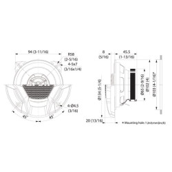 Garsiakalbių rinkinys 100mm 35W/220W CSDR420