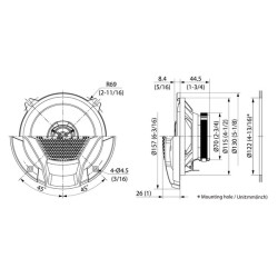 Garsiakalbių rinkinys 130mm 40W/260W CSDR520