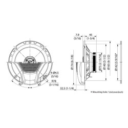 Garsiakalbių rinkinys 170mm 50W/300W CSDR1720
